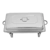 Matuppvärmare-Stainless Steel Chafing Dish, 9L Kapacitet, Modern Design,Silver