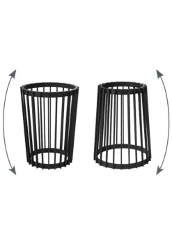 Soptunnor & Papperskorgar-Standy 40H dubbelsidigt högt blomsterställ | Svart