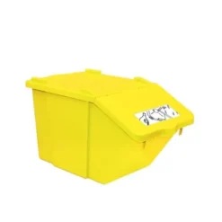 Stapelbar sopsorteringsbehållare - gul, 45L