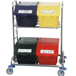 Stapelbar sopsorteringsbehållare - gul, 45L