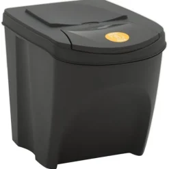 vidaXL Stapelbara soptunnor 3 st grå 75 L polypropen