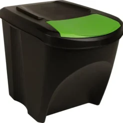 Källsorteringskärl-Staplingsbara soptunnor 4 st - Hygieniska och praktiska | Färg: Antracit | Storlek: 100 L