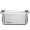 Matuppvärmare-Steam Table Pan, 1/3 storlek med lock, 32,8x17,8x14,8 cm, rostfritt stål, förvaring