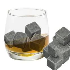 Steniskuber - ChangM - 9st - Naturlig täljsten - Återanvändbar - Förvaringspåse