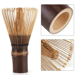 80-stifts naturlig bambu chasen matcha visp grönt tepulverborste verktyg