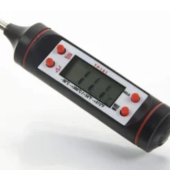 Matlagningstermometrar-Stilren Stektermometer med LCD Display Svart
