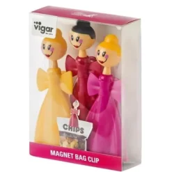 Salt- & Pepparströare-Stängklämmor - DOLLOR - Paket med 3 - Stark magnet - Röd - Flera användningsområden