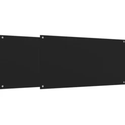 vidaXL Stänkskydd 2 st svart 80x50 cm härdat glas