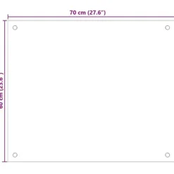 Spisar-Stänkskydd i härdat glas - Värmebeständigt och reptåligt | Färg: Vit | Storlek: 70x60 cm