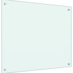 Spisar-Stänkskydd i härdat glas - Värmebeständigt och reptåligt | Färg: Vit | Storlek: 70x60 cm