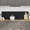 Stänkskydd i härdat glas 2-pack | Färg: Svart | Storlek: 70x50 cm