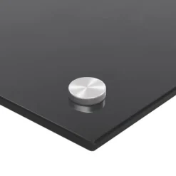 Stänkskydd i härdat glas 2-pack | Färg: Svart | Storlek: 70x50 cm