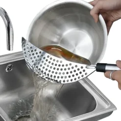 Hålslevar-Stänkskydd i rostfritt stål för matlagning, fettstänkskydd för stekpanna