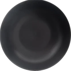 Stor djup tallrik för sopprätter Keramik Svart 20,5 cm 800 ml