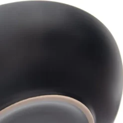 Stor djup tallrik för sopprätter Keramik Svart 20,5 cm 800 ml