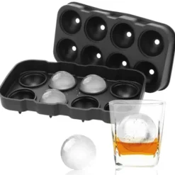 Isformar-Stor Silikon Isform för 8st Isbollar Runda Isbitar Kulor
