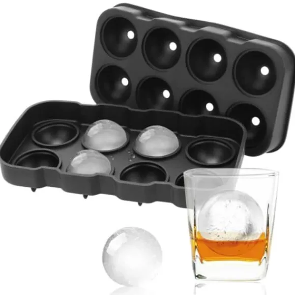 Isformar-Stor Silikon Isform för 8st Isbollar Runda Isbitar Kulor