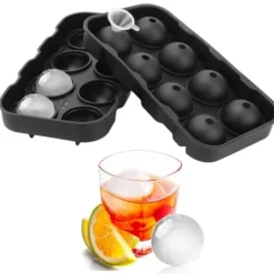 Isformar-Stor Silikon Isform för 8st Isbollar Runda Isbitar Kulor