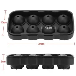 Isformar-Stor Silikon Isform för 8st Isbollar Runda Isbitar Kulor