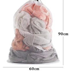 Tvättutrustning-Stor tvättpåse 60x90 cm Vit 1-pack