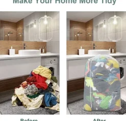 Tvättutrustning-Stor tvättpåse 60x90 cm Vit 1-pack