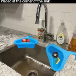 2st/set Diskbänk Avloppskorg Grönsakfrukttvätt Triangel kökspryl