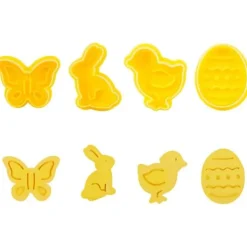 4st/set Plastutskärare Söt Fjäril Kanin Kyckling Påskägg Form Fondant Utskärare Kexkaka Mögel