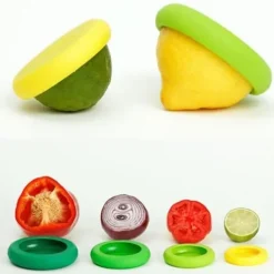 Skållock-4st/set Silikon Matskydd Bestick Frukt Grönsakskonserveringsverktyg Kökstillbehör