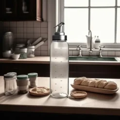 2-stycken multifunktionella oljedispenser Vinäger- och oljeflaskor av glas med 450 ml fyllnadskapacitet - För att hälla upp portioner utan att spilla | CDON