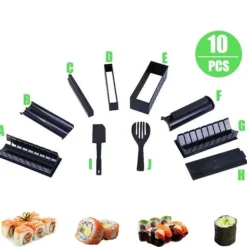 Sushi Mill - TD® - 10 stycken - DIY - ABS + PP - Svart