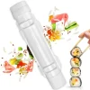 Sushimattor-Sushitillverkningsset, sushitillverkningsrulle, DIY-sushitillverkning, sushiverktyg för nybörjare för att göra sushi snabbt (vit)