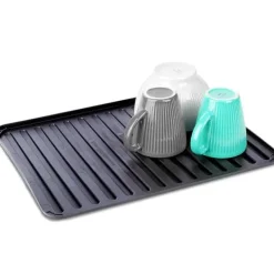 Diskställ & Torkställ-Svart diskmatta 39,5x30,5 cm