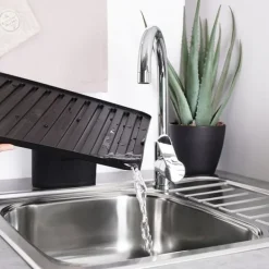 Diskställ & Torkställ-Svart diskmatta 39,5x30,5 cm