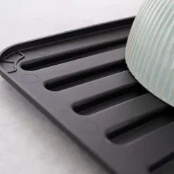 Diskställ & Torkställ-Svart diskmatta 39,5x30,5 cm