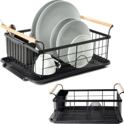 Diskställ & Torkställ-Svart diskställ 42,5x19 cm