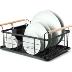 Diskställ & Torkställ-Svart diskställ 42,5x19 cm