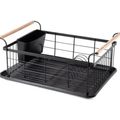 Diskställ & Torkställ-Svart diskställ 42,5x19 cm