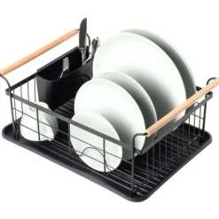 Diskställ & Torkställ-Svart diskställ 42,5x19 cm