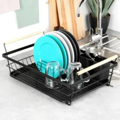 Diskställ & Torkställ-Svart diskställ 50,5x33x18 cm