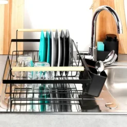 Diskställ & Torkställ-Svart diskställ 50,5x33x18 cm