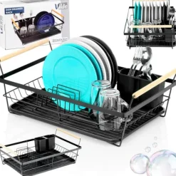 Diskställ & Torkställ-Svart diskställ 50,5x33x18 cm