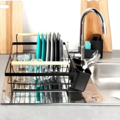 Diskställ & Torkställ-Svart diskställ 45x33x18 cm