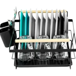 Diskställ & Torkställ-Svart diskställ 45x33x18 cm