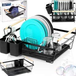 Diskställ & Torkställ-Svart diskställ 45x33x18 cm