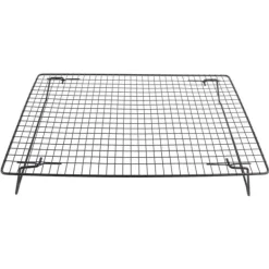 Avsvalningsgaller-Svart järnkylställ för bröd, kakor, kakor - ugnstillbehör för efterrätt, kafé, bageri