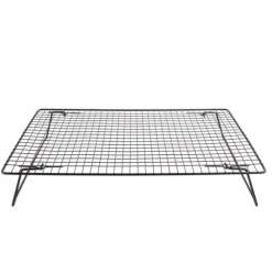 Avsvalningsgaller-Svart järnkylställ för bröd, kakor, kakor - ugnstillbehör för efterrätt, kafé, bageri