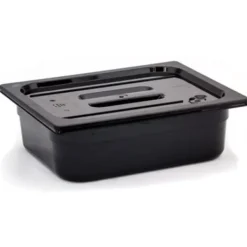 Svart polykarbonat GN lock GN 1/4 - Hendi 862940