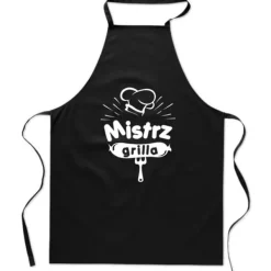 Förkläden-Svart TRYCKT FÖRKLÄDE kök GRILL MASTER herr för Fars dag kung