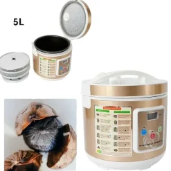 Yogurtmaskiner-Svart vitlök fermenter, 5L kapacitet, 90W effekt,Guld