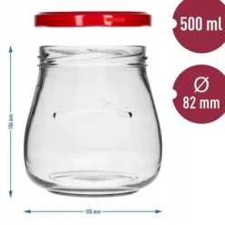 Syltburkar med lock 6 st 500 ml